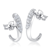 Unique Designed With CZ Stone Silver Ear Stud STS-5499